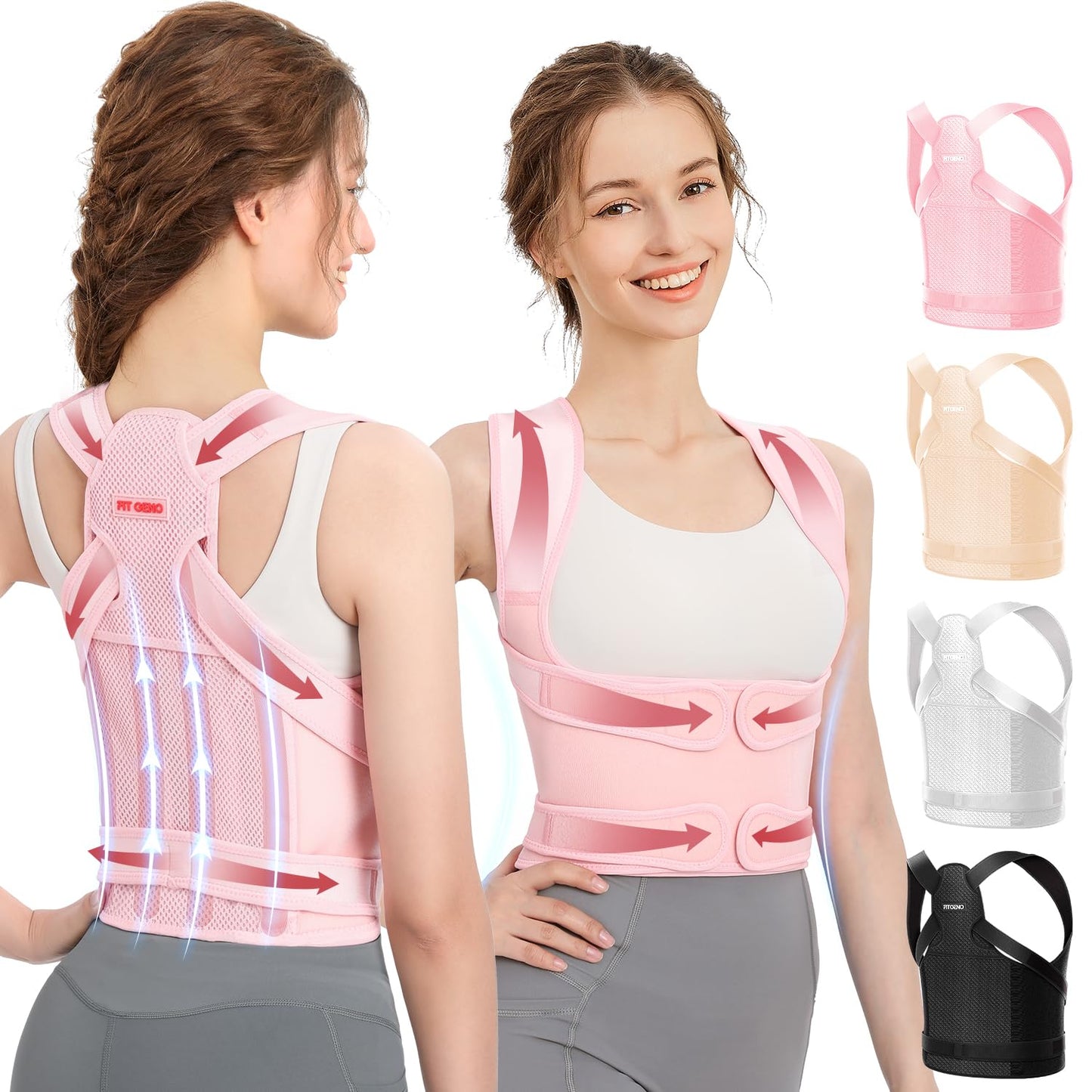UNIVOZA back brace sizing and wearing guide