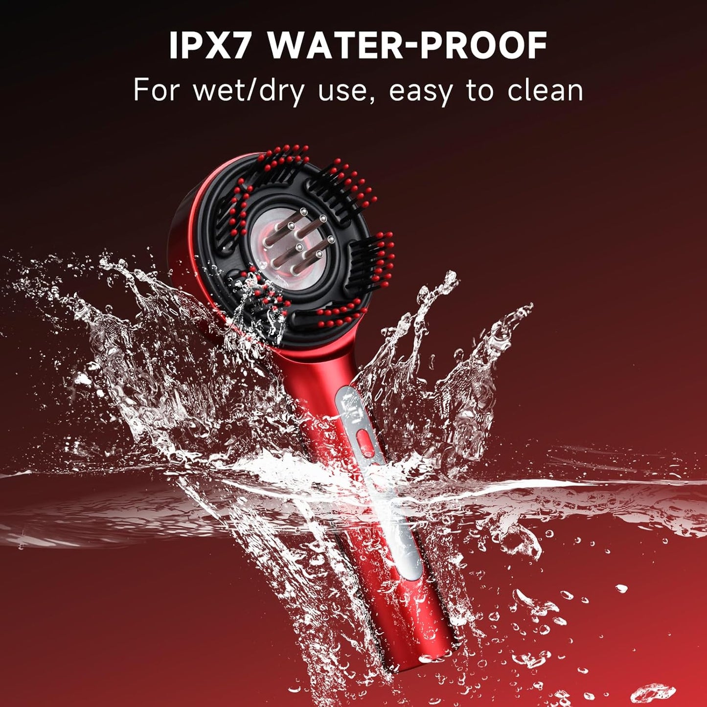 3-in-1 Scalp Massager with Red Light Therapy