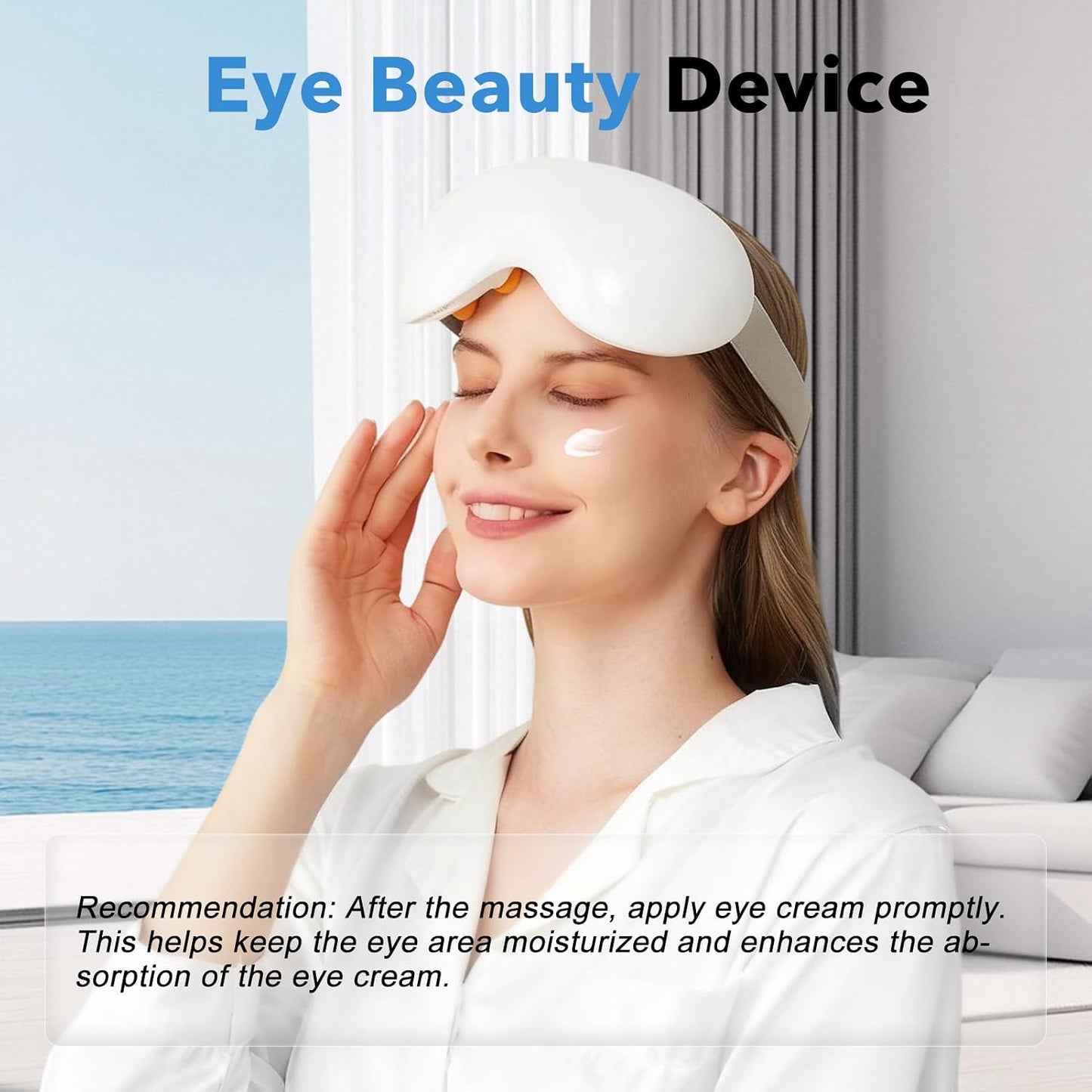 UNIVOZA eye massager side view and portable design