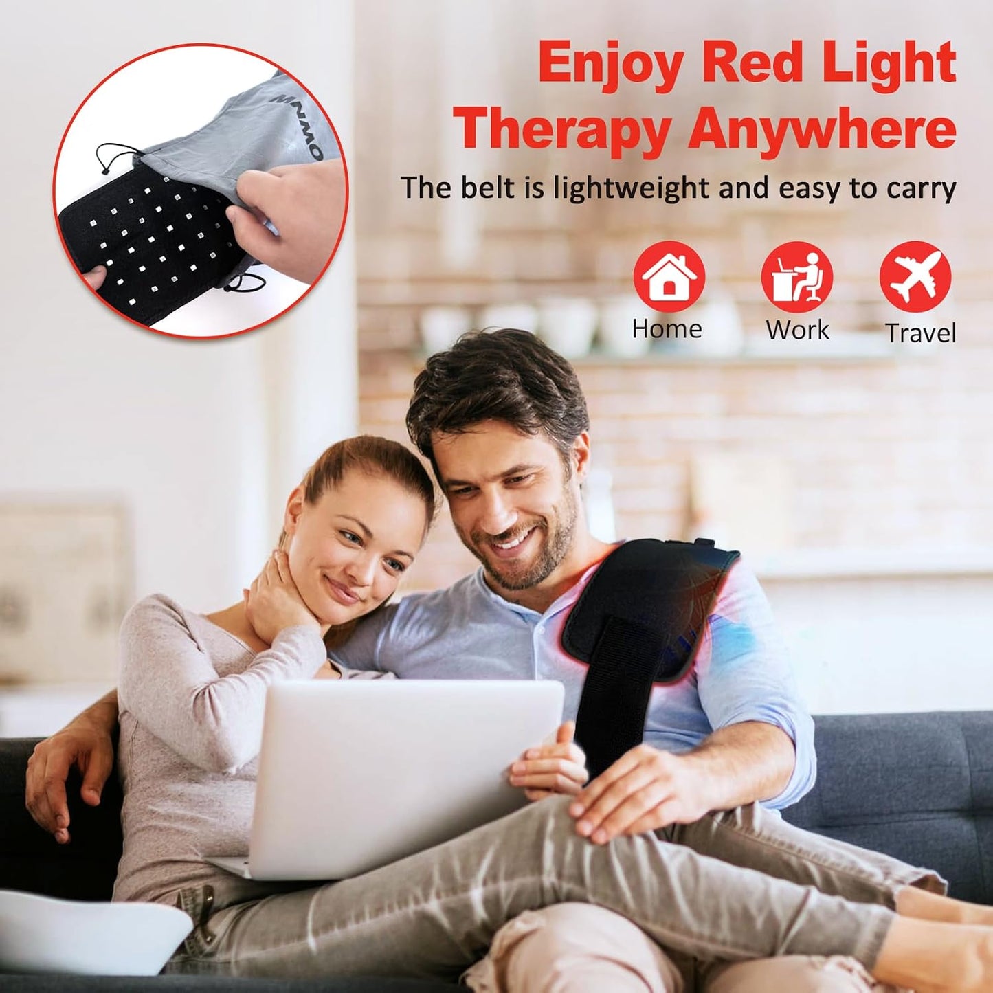 Red Light Therapy Belt – Infrared Wrap for Back & Muscle Comfort