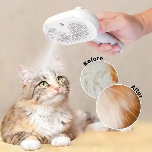 3-in-1 Pet Steam Grooming Brush