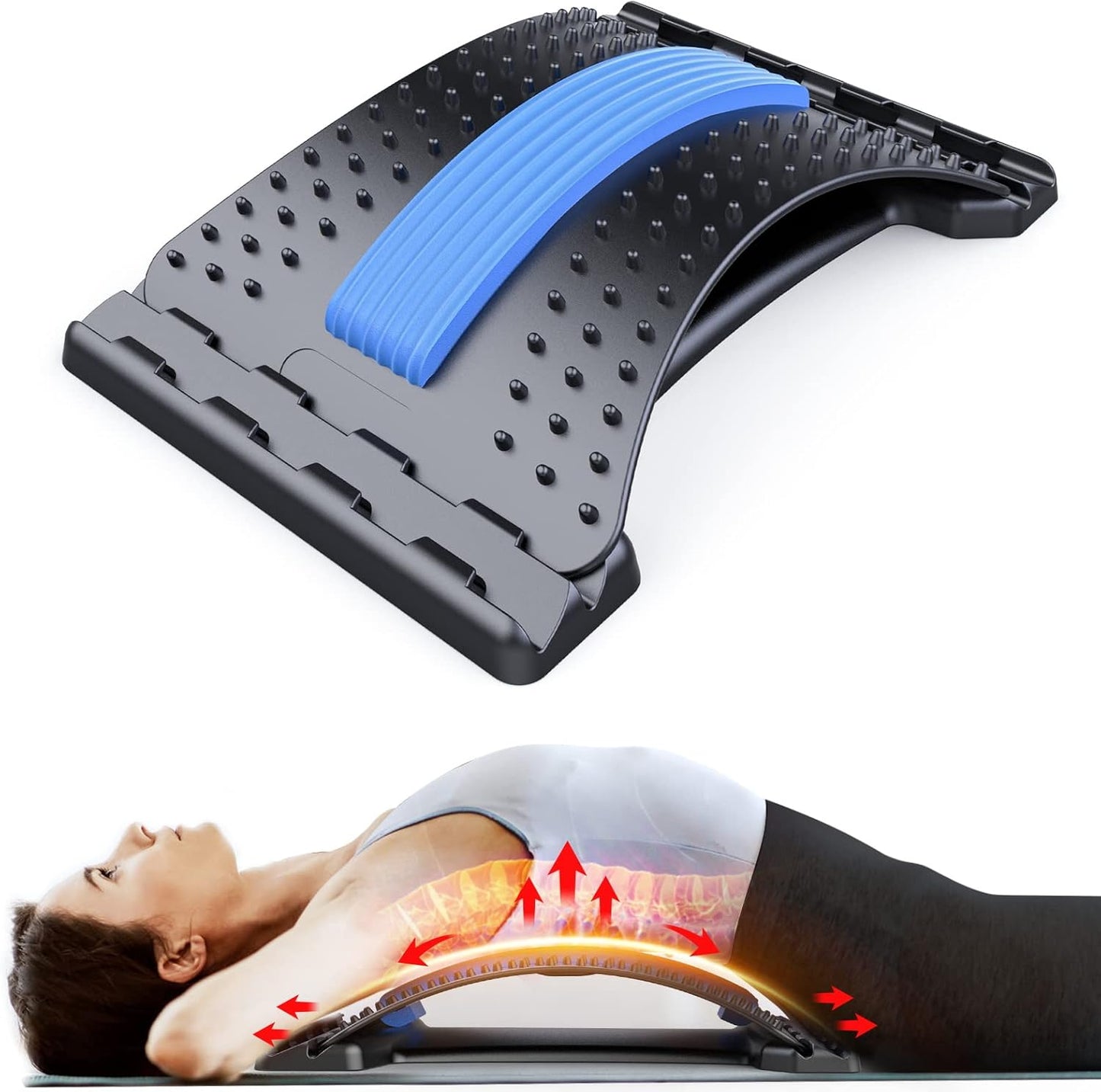 Back Stretcher Board – Adjustable Lumbar Stretching Device for Lower Back Relief