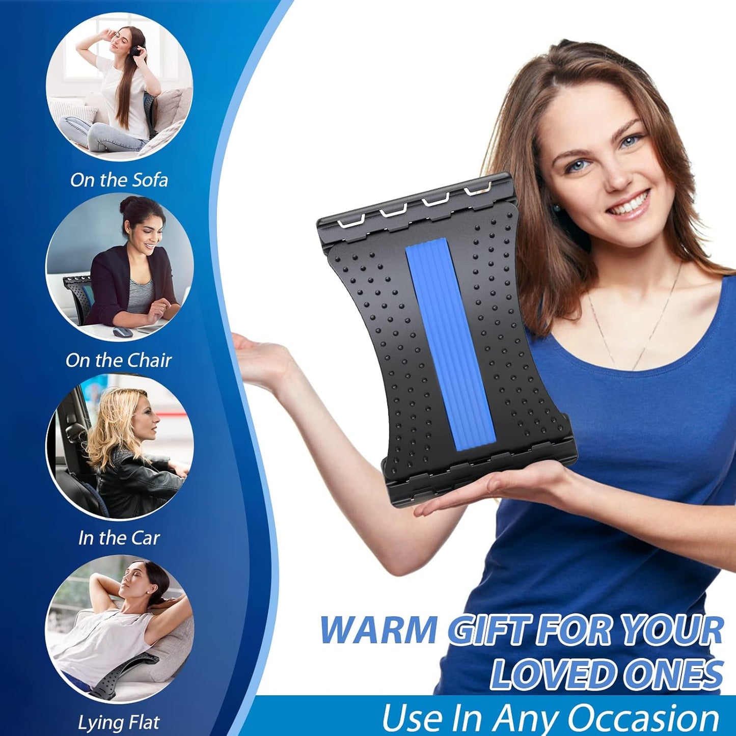 Back Stretcher Board – Adjustable Lumbar Stretching Device for Lower Back Relief