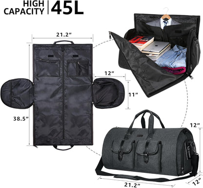 2-in-1 Convertible Garment Duffle Bag – Travel & Gym