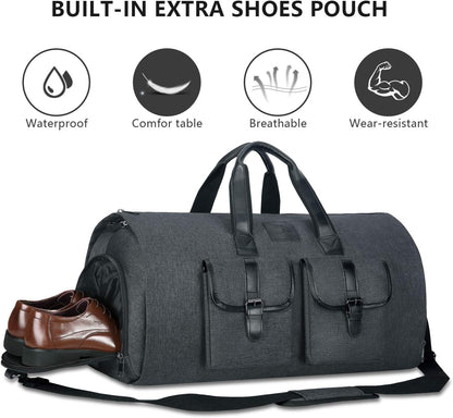 2-in-1 Convertible Garment Duffle Bag – Travel & Gym