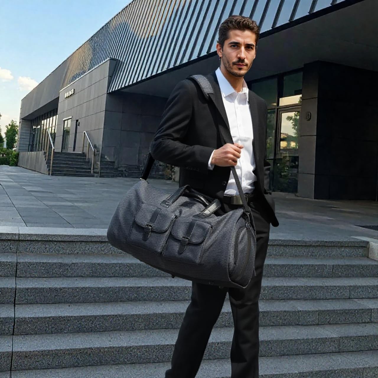 2-in-1 Convertible Garment Duffle Bag – Travel & Gym
