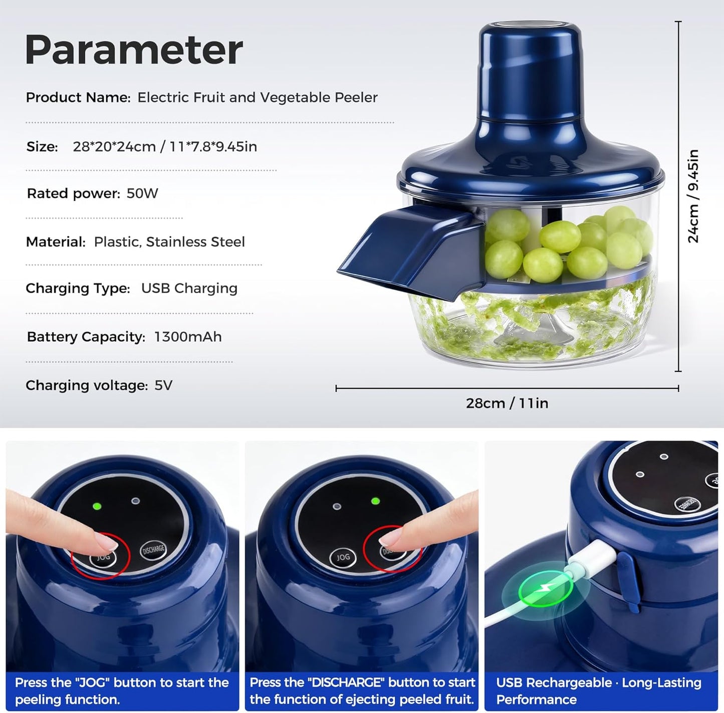 Electric Automatic Fruit & Vegetable Peeler