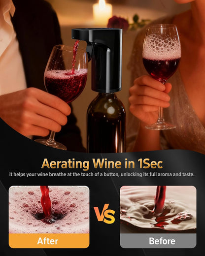 5-in-1 Smart Wine Decanter & Dispenser – Electric Aerator