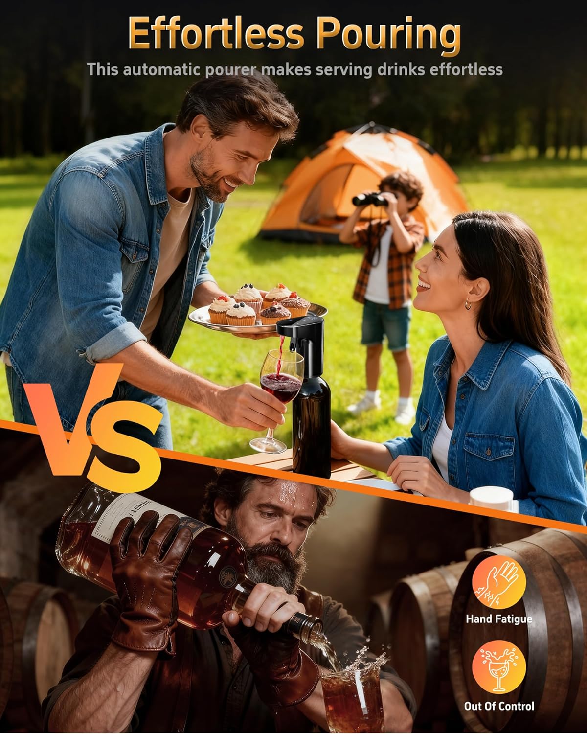 5-in-1 Smart Wine Decanter & Dispenser – Electric Aerator