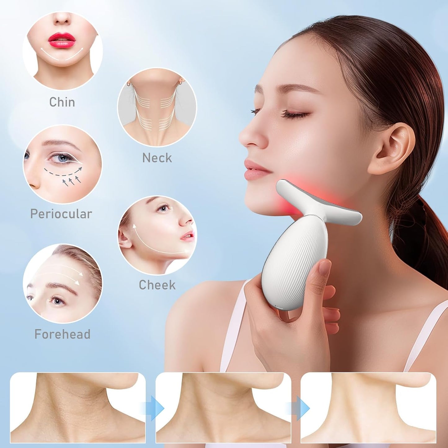 Face Neck Tool for Skin Care, Electric Neck Face Lifting Device for Wrinkle Removal