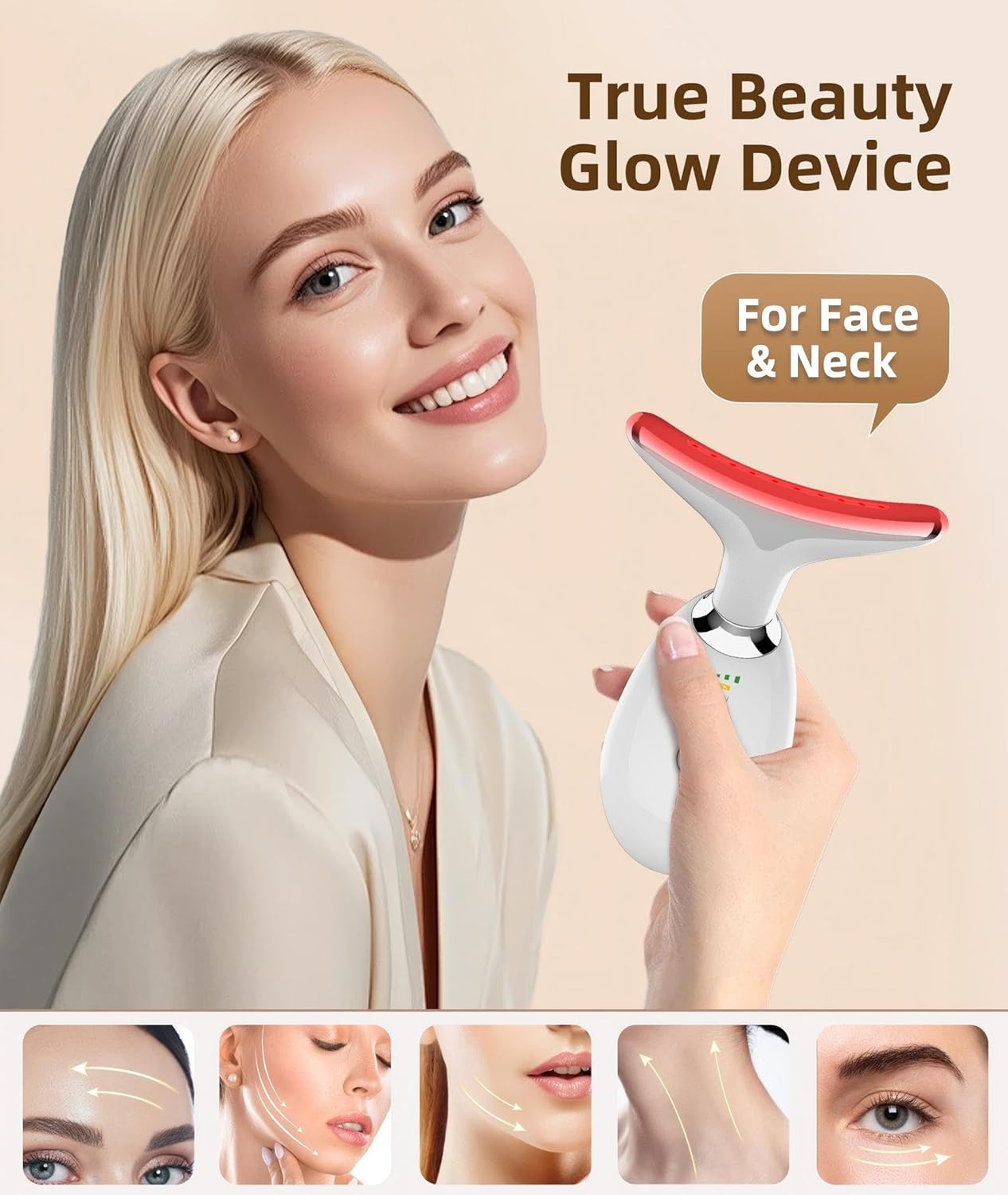Face Neck Tool for Skin Care, Electric Neck Face Lifting Device for Wrinkle Removal