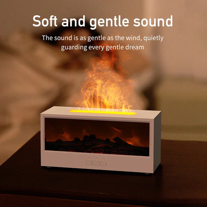 LumiFlame™ Fireplace Diffuser – 3-in-1 Flame Humidifier & Aromatherapy