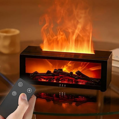 LumiFlame™ Fireplace Diffuser – 3-in-1 Flame Humidifier & Aromatherapy