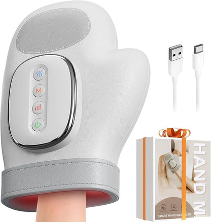 Hand Massager with Heat and Compression for Arthritis Carpal Tunnel Relief | Cordless | 6 Levels 3 Modes | Gift for Women Men