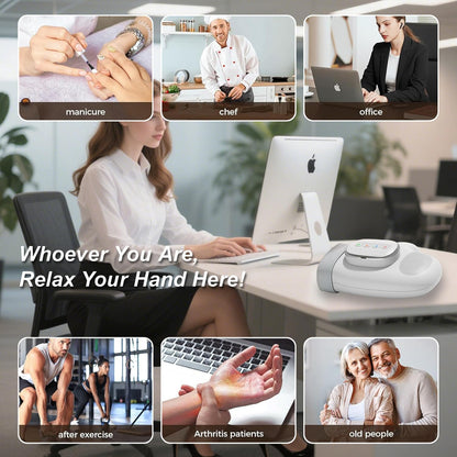 Hand Massager with Heat and Compression for Arthritis Carpal Tunnel Relief | Cordless | 6 Levels 3 Modes | Gift for Women Men
