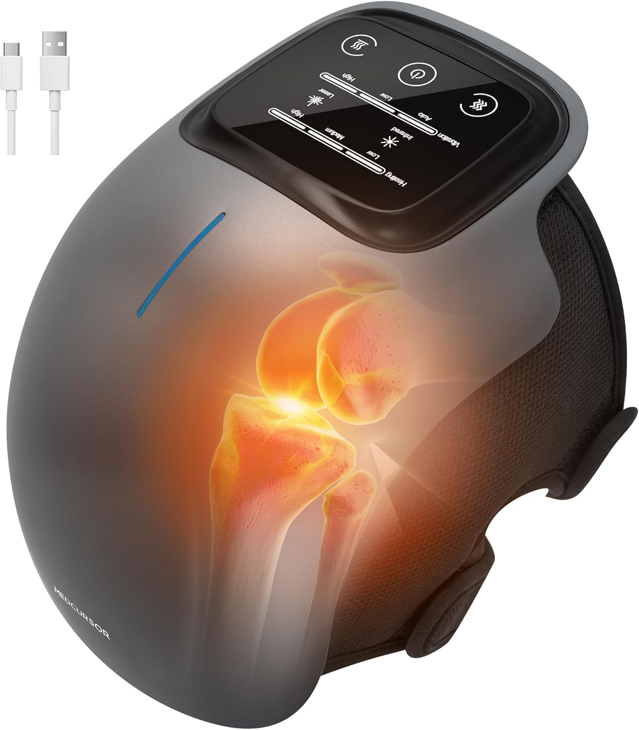 Heated Knee Massager – Air Compression Knee Brace with Heat for Joint Pain Relief