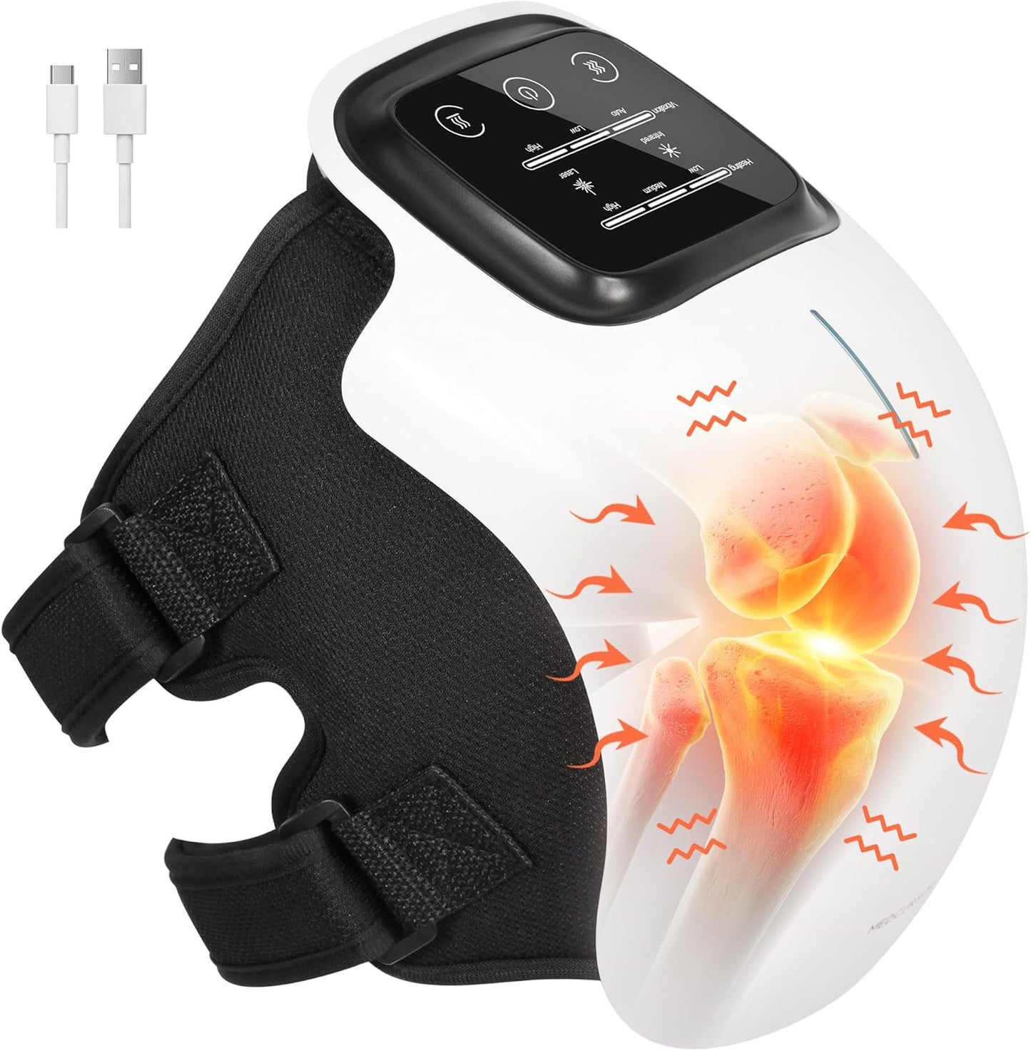 Heated Knee Massager – Air Compression Knee Brace with Heat for Joint Pain Relief