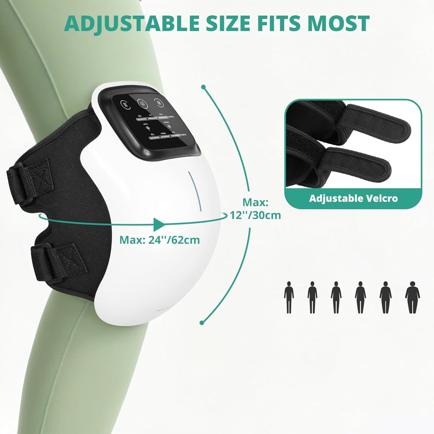 Heated Knee Massager – Air Compression Knee Brace with Heat for Joint Pain Relief