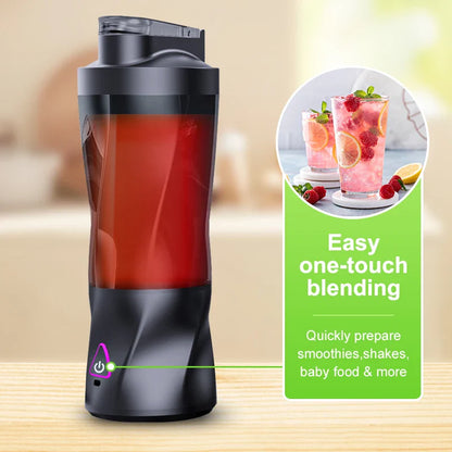 Portable Protein Shake Blender – USB Rechargeable 6-Blade