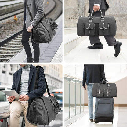2-in-1 Convertible Garment Duffle Bag – Travel & Gym