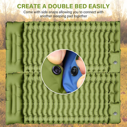Inflatable Camping Sleeping Pad with Built-in Pump