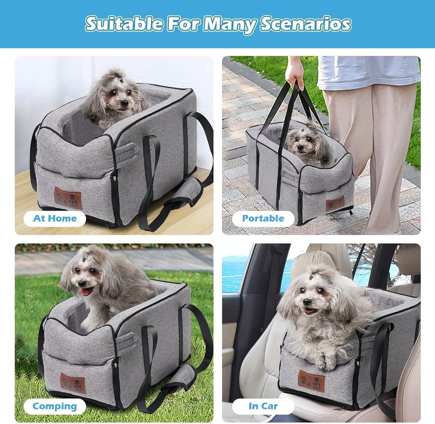 2-in-1 Console Pet Seat & Carrier