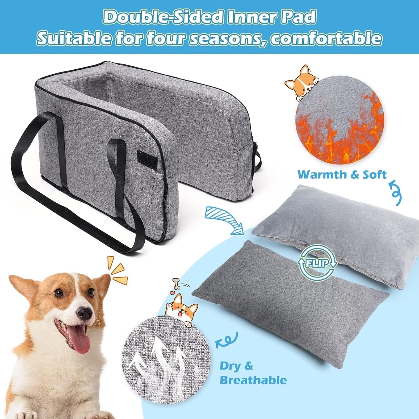 2-in-1 Console Pet Seat & Carrier