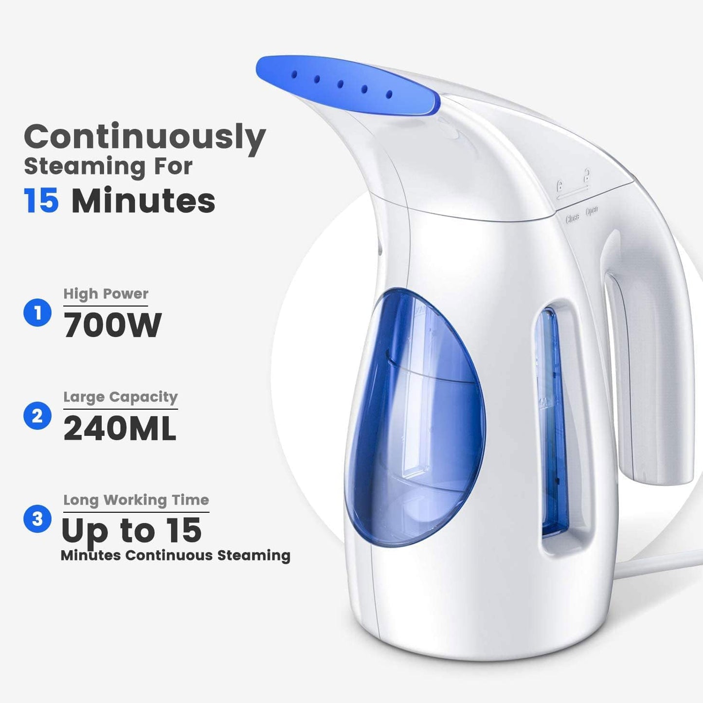 Portable Travel Steamer for Clothes – 700W Fast Heat