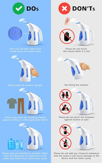 Portable Travel Steamer for Clothes – 700W Fast Heat