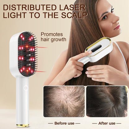 Red LED Scalp Massager – Vibrating Hair Care Brush