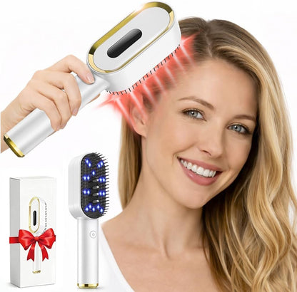 Red LED Scalp Massager – Vibrating Hair Care Brush