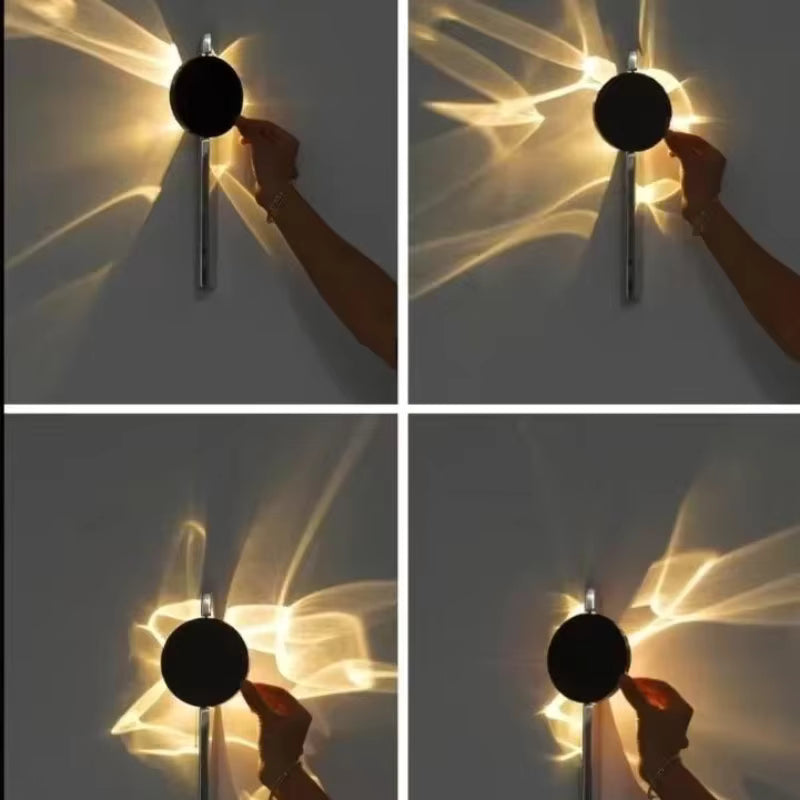 Modern Rotating Water Ripple Wall Lamp – RGB Ocean Effect