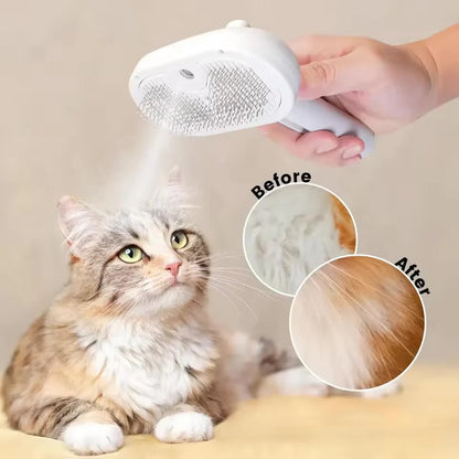 3-in-1 Pet Steam Grooming Brush