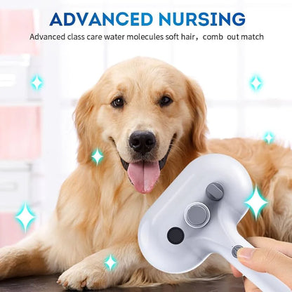 3-in-1 Pet Steam Grooming Brush