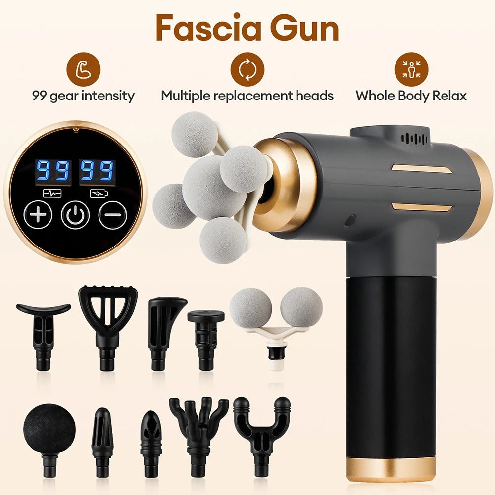 11-in-1 Electric Massage Gun – 99 Speed Deep Muscle Massager