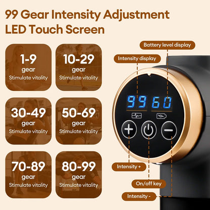11-in-1 Electric Massage Gun – 99 Speed Deep Muscle Massager