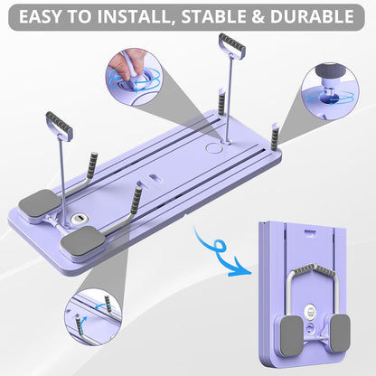 8-in-1 Foldable Plank Board with Timer & Phone Holder